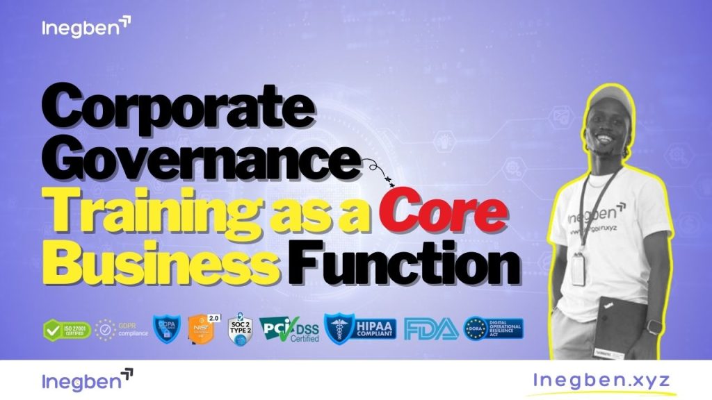 Corporate Governance Training as a Core Business Function