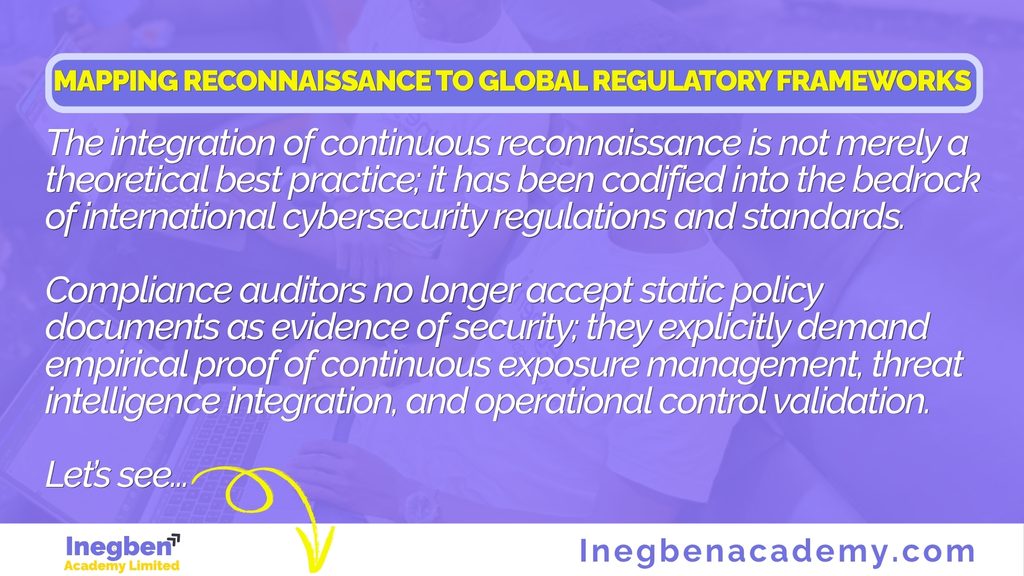 Mapping Reconnaissance to Global Regulatory Frameworks